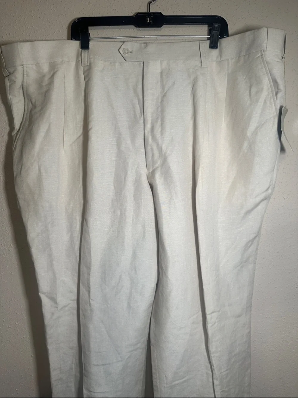 Comfort Zone by George Foreman Waist-Relaxer Linen Blend Pants Khaki size 50x32